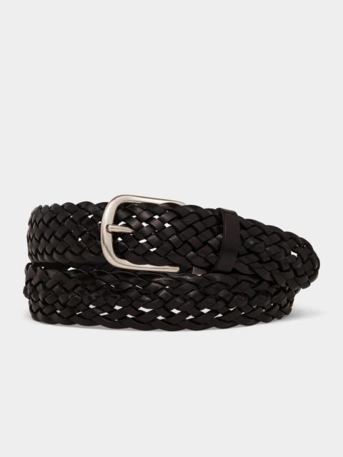 TODD SNYDER Italian Leather Braided Belt