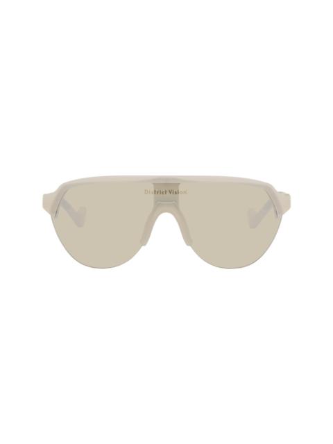 District Vision Beige Nagata Speed Blade Sunglasses
