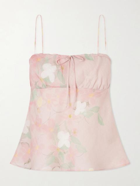 BERNADETTE Riri Floral-print Linen Camisole