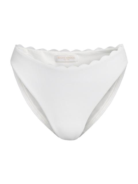 RAMY BROOK Women's Amani Scalloped Bikini Bottom - White