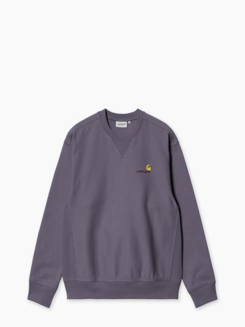 Carhartt WIP CARHARTT WIP AMERICAN SCRIPT SWEATSHIRT SHADY PURPLE