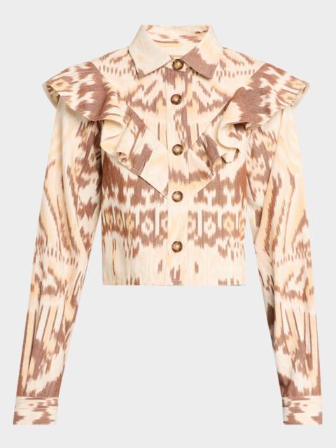 ULLA JOHNSON Mathilde Long-Sleeve Blouse