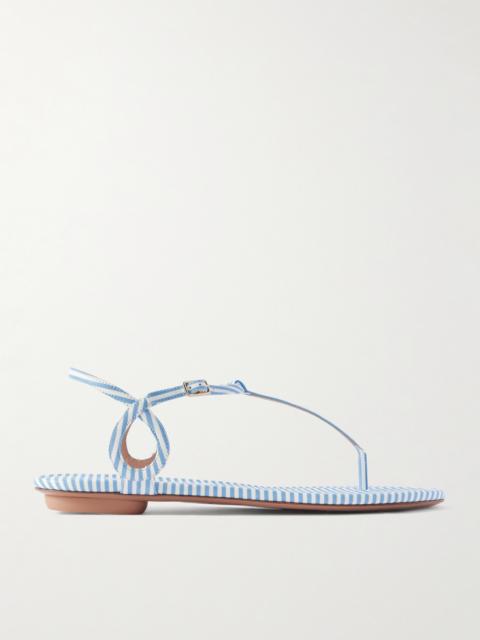 AQUAZZURA Almost Bare Striped Leather Sandals