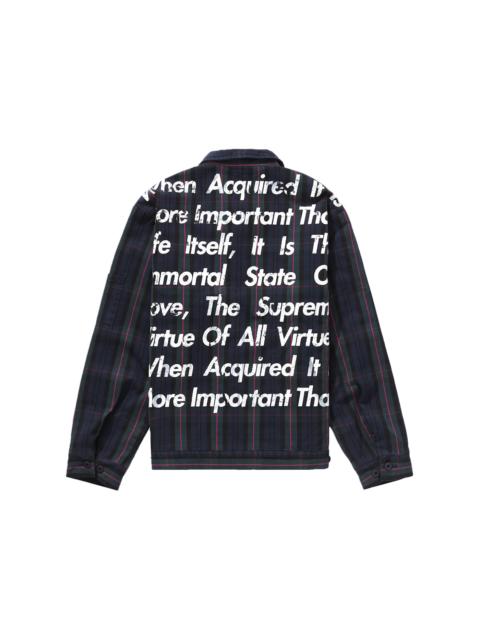 Supreme Supreme JUNYA WATANABE CDG MAN Printed Work Jacket Navy Plaid