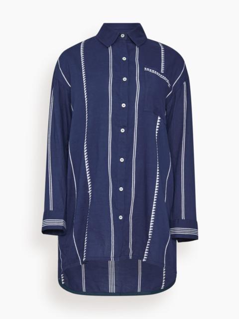 lemlem Mariam Shirt Dress in Nunu Navy