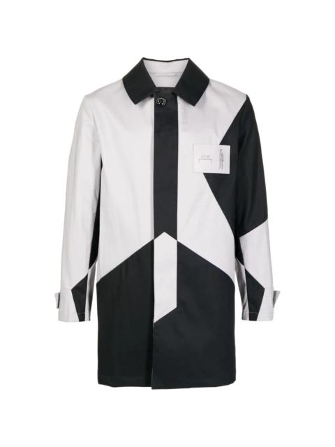 x Mackintosh geometric panelled jacket