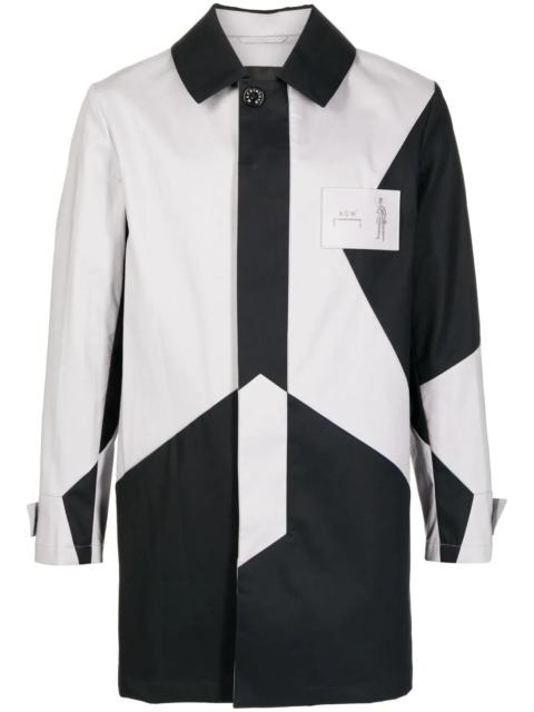 x Mackintosh geometric panelled jacket