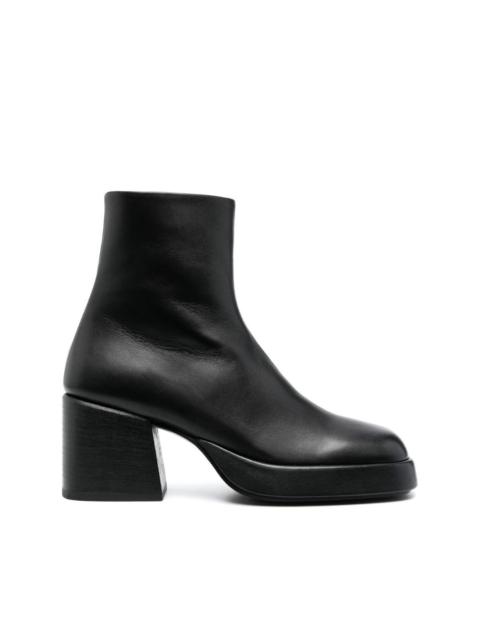 70mm heeled leather boots