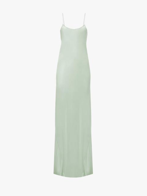 Exclusive Low Back Cami Floor-Length Dress In Jade