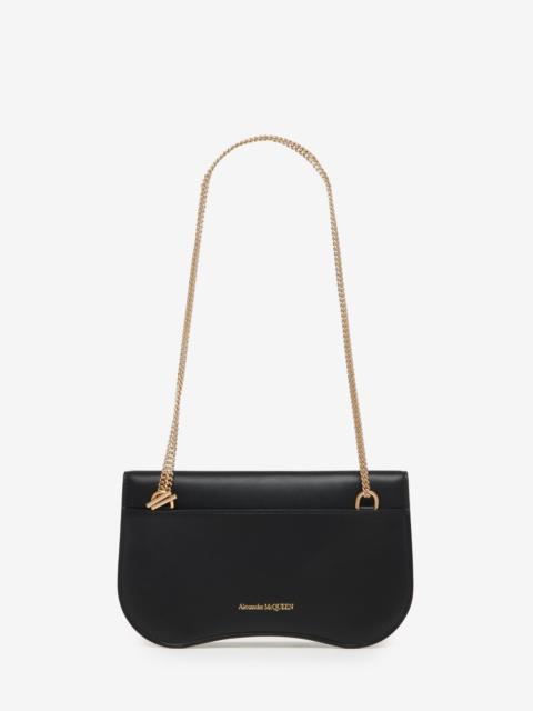Alexander McQueen Women's The Seal Phone Mini Bag With Chain in Black