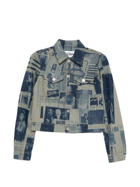 Jean Paul Gaultier newspaper-print denim jacket
