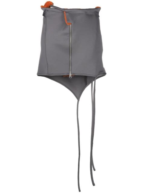 OTTOLINGER asymmetric-hem zip-up miniskirt