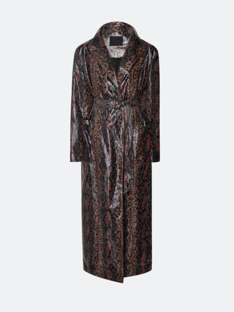 LAPOINTE Laminated Snake Belted Trench
