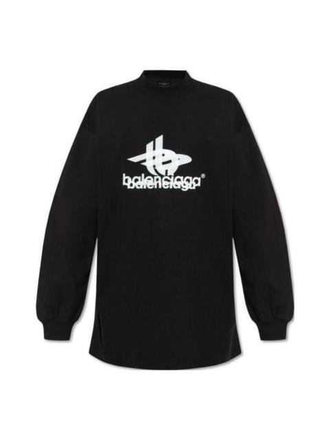 BALENCIAGA Balenciaga Layered Sports Long Sleeve T-shirt Oversized 'Black White' 739027TPVF21070