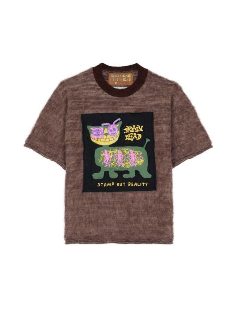 BRAIN DEAD Minzie Short Sleeve Sweater - Olive