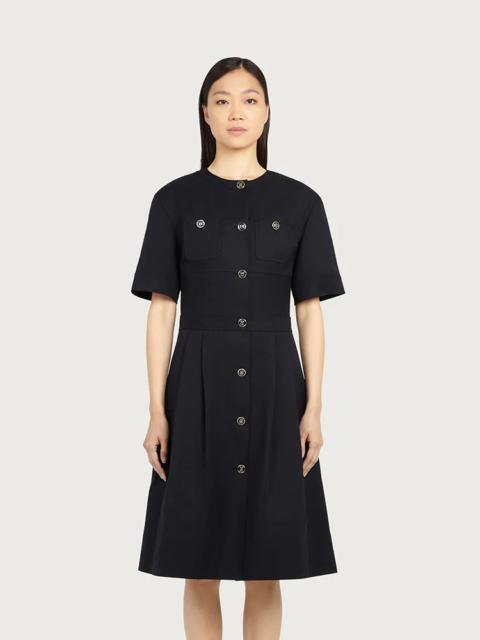 FERRAGAMO COTTON GABARDINE DRESS