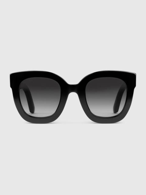 GUCCI Round-frame acetate sunglasses with star