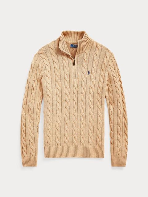 Polo Ralph Lauren Cable-Knit Cotton Quarter-Zip Sweater