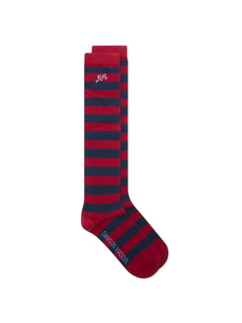 DAMSON MADDER. Damson Madder Knee High Stripe Socks