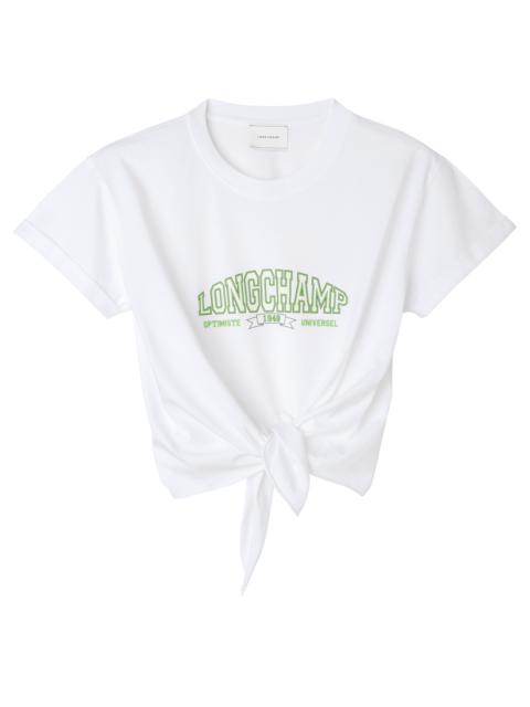 Longchamp Tied T-shirt White - Jersey