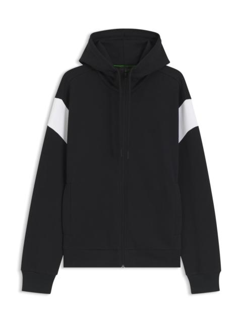 BOSS REGULAR-FIT ZIP-UP SWEATSHIRT IN SPACER PIQUE