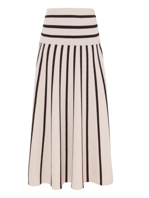 Zimmermann ILLUMINATE STRIPE MIDI SKIRT