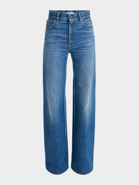 Chloé Rigid Denim Wide-Leg Pants