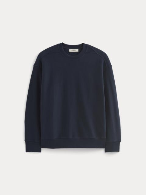 EVERLANE TWILL TERRY JACQUARD CREW SWEATSHIRT