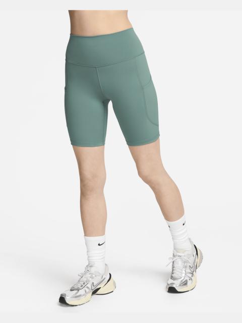 Nike One Women's High-Waisted 8" Biker Shorts with Pockets