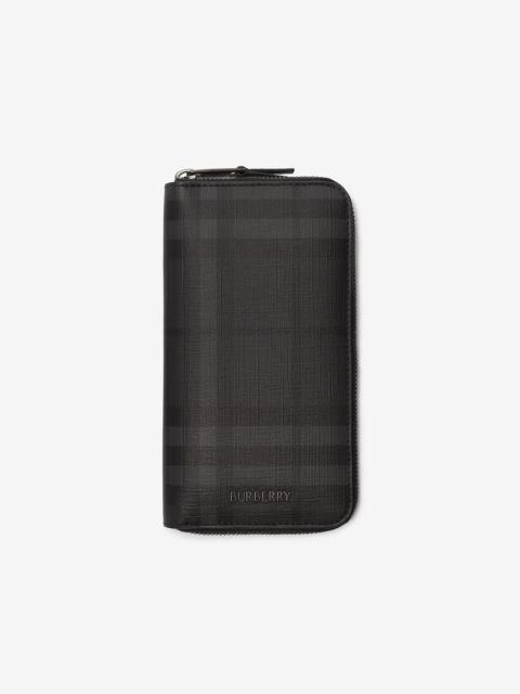 Burberry Large City Check Zip Wallet