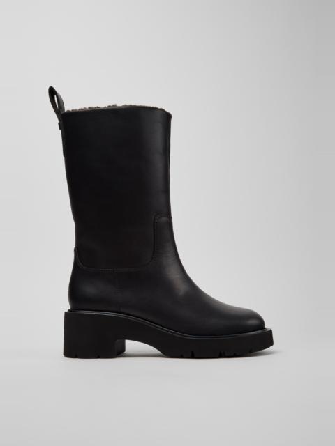 CAMPER Milah Black Leather High Boots for Women.