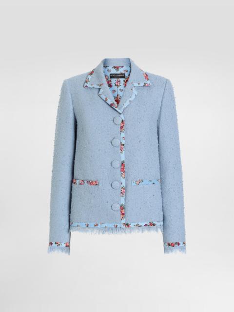 Dolce & Gabbana Single-breasted rachel basketweave jacket