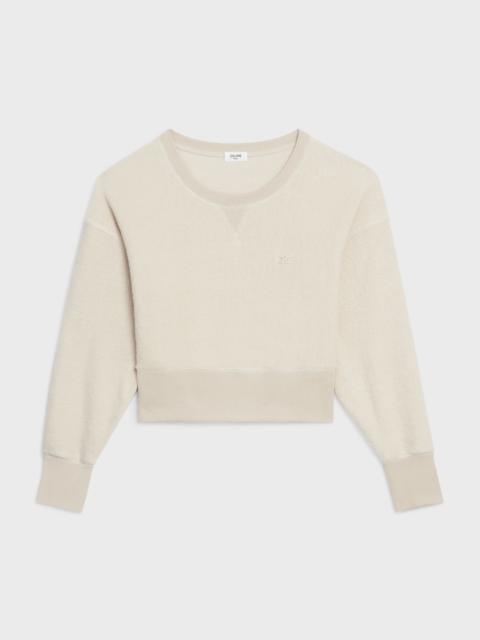 CELINE CROPPED SWEATSHIRT IN COTTON BOUCLÉ