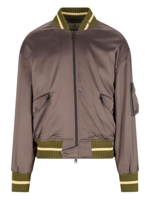 Vivienne Westwood zip-fastening ribbed-trim bomber jacket