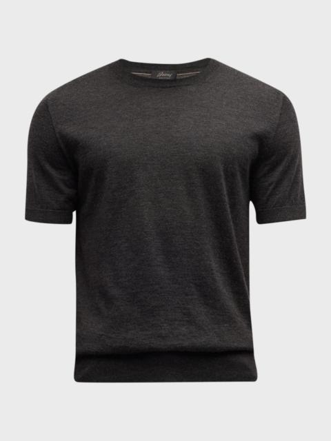 Brioni Men's Cashmere-Silk Crewneck Sweater