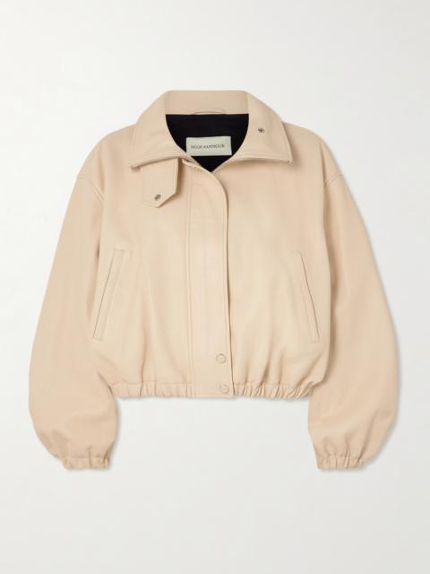 NOUR HAMMOUR Pia Textured-leather Jacket