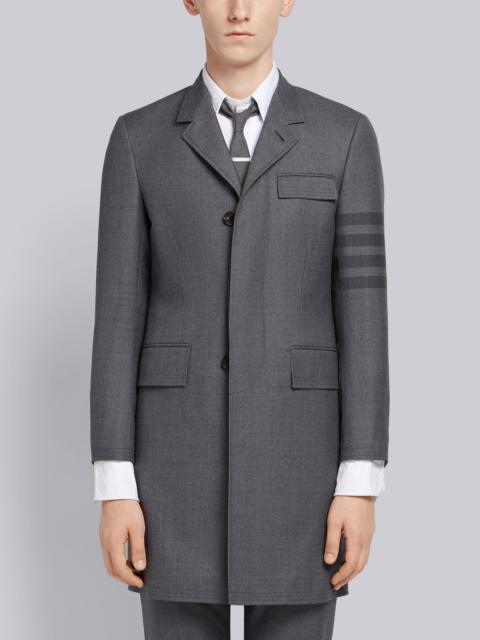 Thom Browne Medium Grey School Uniform Step Twill High Armhole Chesterfield Overcoat