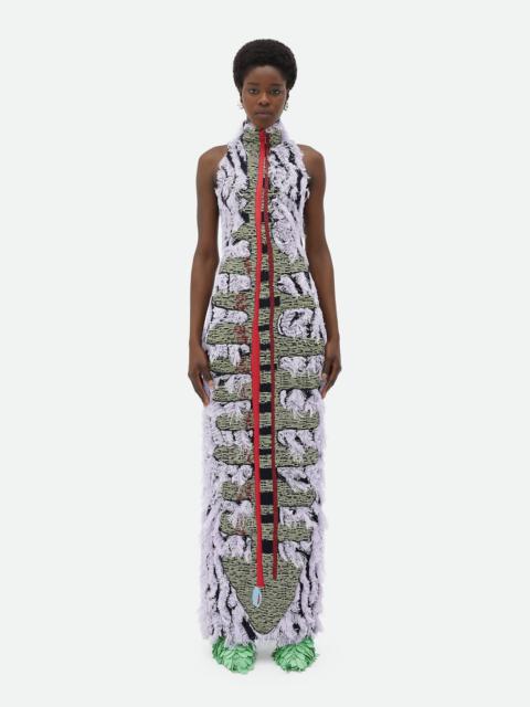 Bottega Veneta Jacquard Fringed Long Dress