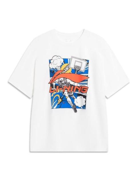 Li-Ning Li-Ning Comics Graphic T-shirt 'White' AHSU805-2