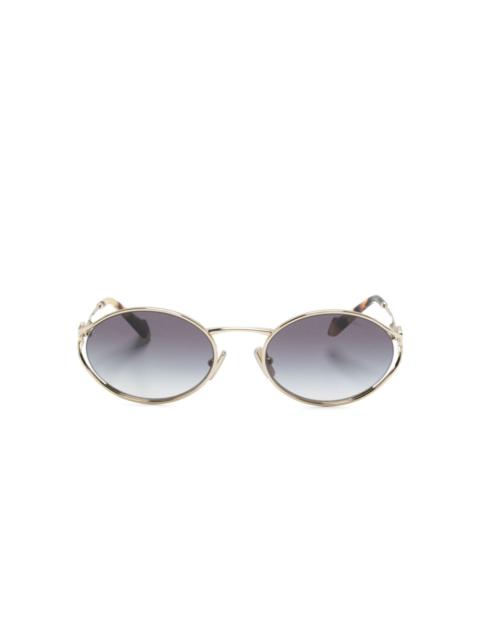 oval-frame sunglasses