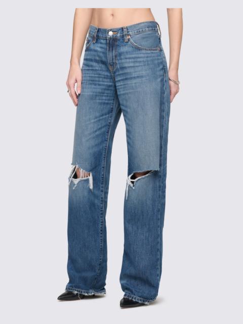 RE/DONE Loosie Jean - Night Bird Blue Destroy