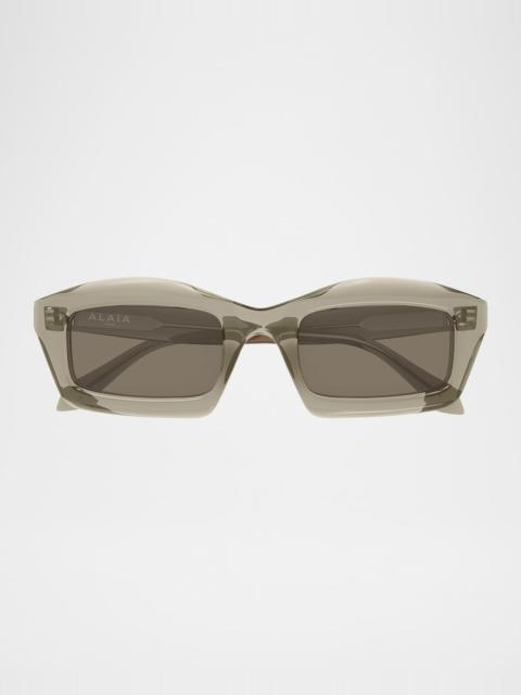 Alaïa Rectangle Acetate Sunglasses