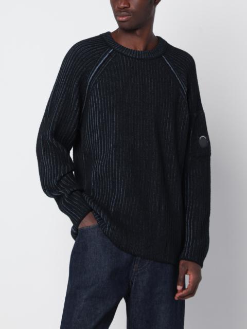 C.P. Company Blue ribbed cotton sweater