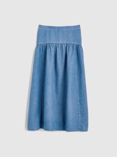 Madewell Denim Drop-Waist Maxi Skirt