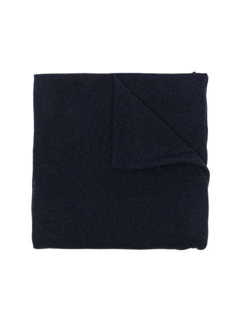 Jil Sander cashmere logo-patch scarf