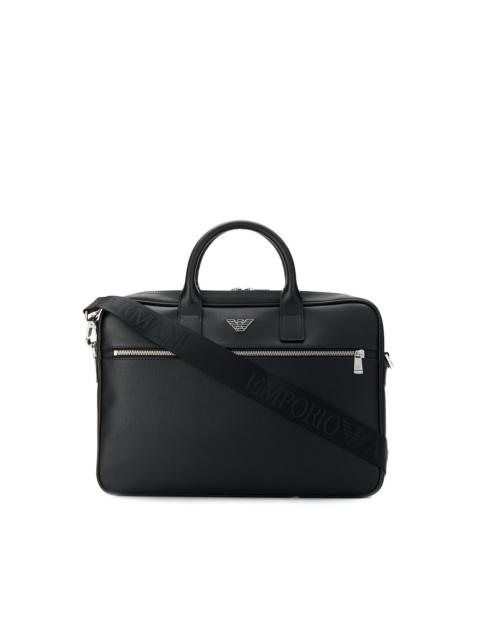 EMPORIO ARMANI small logo plaque briefcase