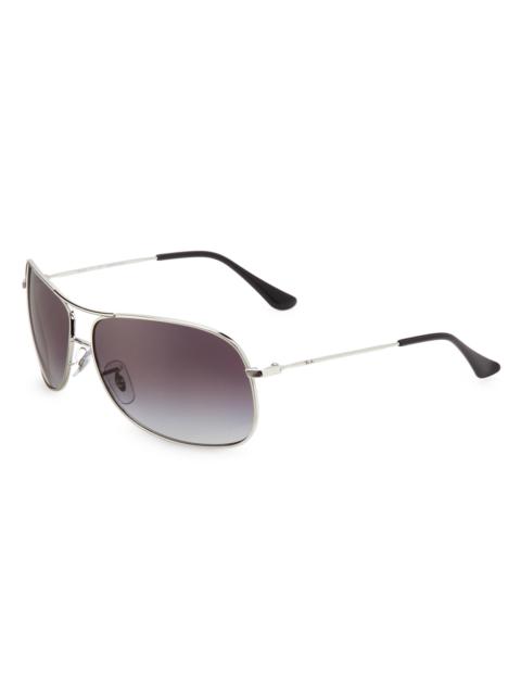 Ray-Ban Women's RB3267 64MM Square Wrap Aviator Sunglasses - Grad Smoke