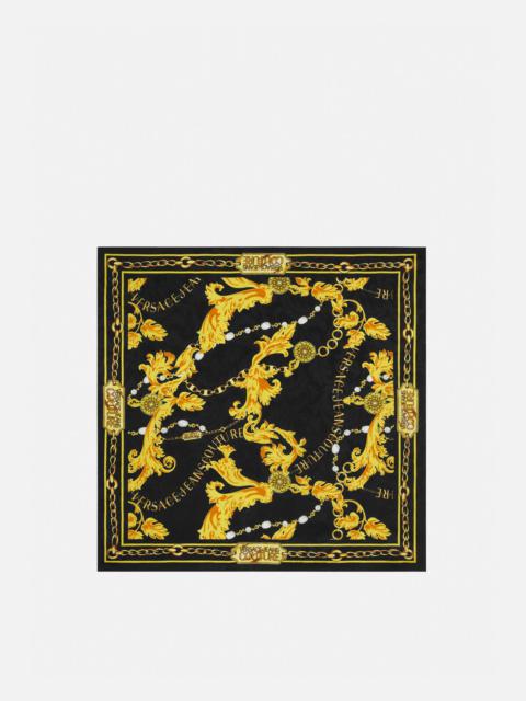 VERSACE JEANS COUTURE Chain Couture Silk Foulard
