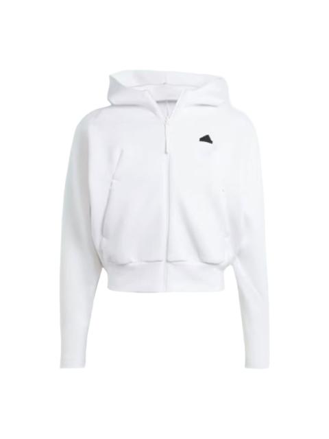 adidas (WMNS) adidas Z.N.E. Full-Zip Hoodie 'White' IN5133