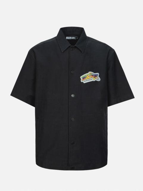 EVISU 3D Badge and Digital Print Oversized Short-Sleeve Shirt